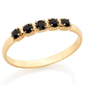 GOLD RING WITH CRYSTAL