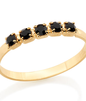 GOLD RING WITH CRYSTAL