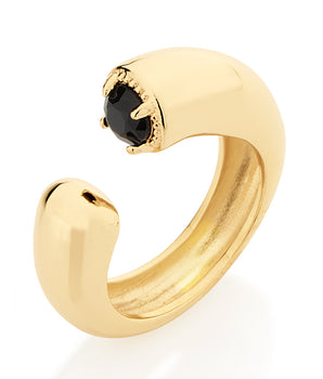 GOLD RING WITH CRYSTAL