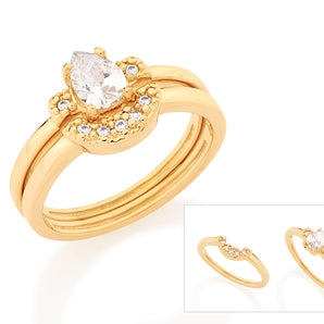 GOLD RING WITH ZIRCONIA