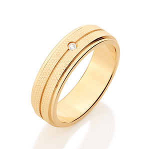 GOLD RING WITH ZIRCONIA