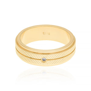 GOLD RING WITH ZIRCONIA