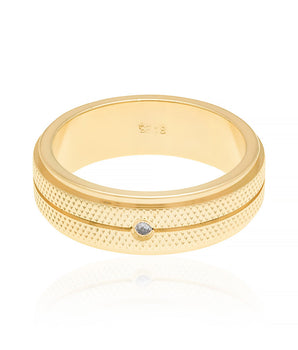 GOLD RING WITH ZIRCONIA
