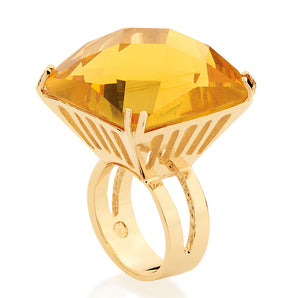 GOLD RING WITH CRYSTAL