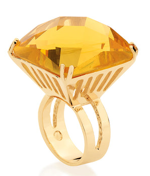 GOLD RING WITH CRYSTAL