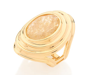 GOLD RING WITH CRYSTAL