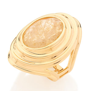 GOLD RING WITH CRYSTAL