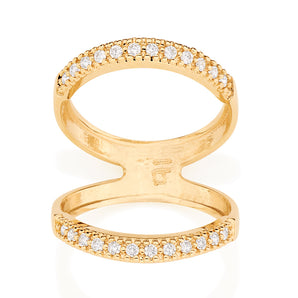 GOLD RING WITH ZIRCONIA