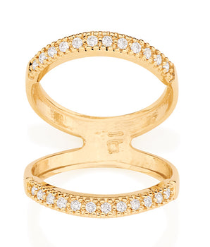 GOLD RING WITH ZIRCONIA