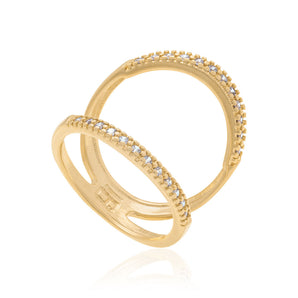GOLD RING WITH ZIRCONIA