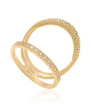 GOLD RING WITH ZIRCONIA