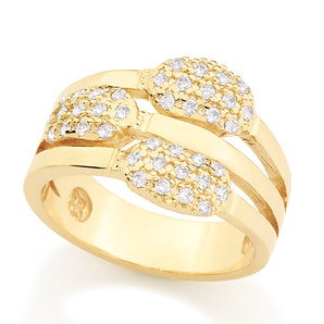 GOLD RING WITH ZIRCONIA