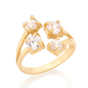 GOLD RING WITH ZIRCONIA