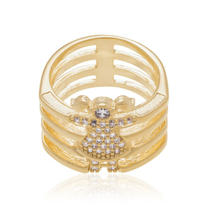 GOLD RING WITH ZIRCONIA