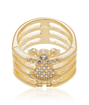 GOLD RING WITH ZIRCONIA
