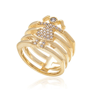 GOLD RING WITH ZIRCONIA