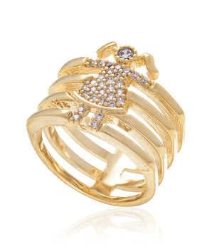 GOLD RING WITH ZIRCONIA