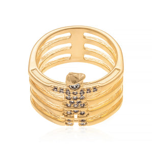 GOLD RING WITH ZIRCONIA