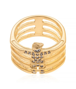 GOLD RING WITH ZIRCONIA
