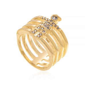GOLD RING WITH ZIRCONIA