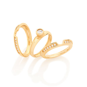 GOLD RING WITH ZIRCONIA
