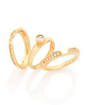 GOLD RING WITH ZIRCONIA