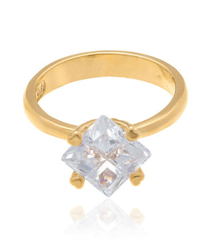 GOLD RING WITH ZIRCONIA