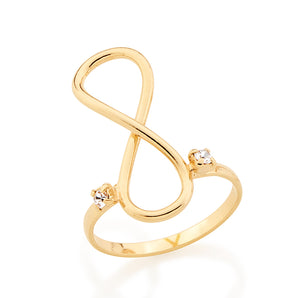 GOLD RING WITH CRYSTAL
