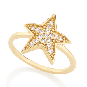 GOLD RING WITH ZIRCONIA