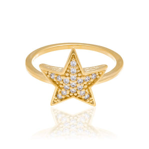 GOLD RING WITH ZIRCONIA