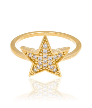 GOLD RING WITH ZIRCONIA