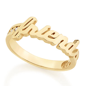 GOLD RING WITH ZIRCONIA