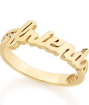 GOLD RING WITH ZIRCONIA