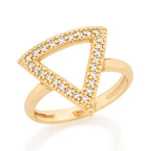 GOLD RING WITH ZIRCONIA