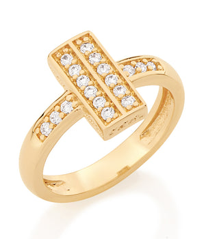 GOLD RING WITH ZIRCONIA