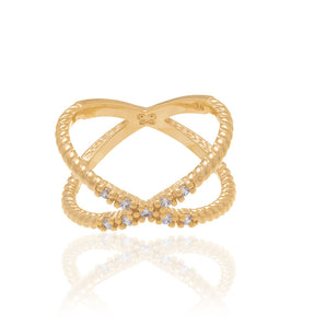 GOLD RING WITH ZIRCONIA