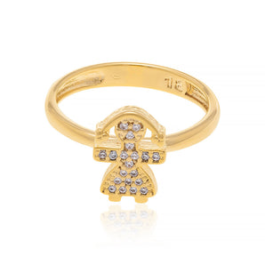 GOLD RING WITH ZIRCONIA