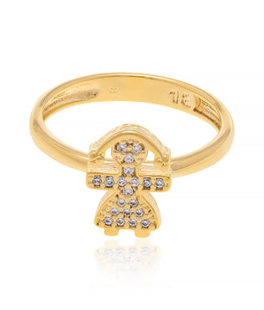 GOLD RING WITH ZIRCONIA