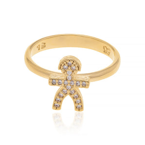 GOLD RING WITH ZIRCONIA