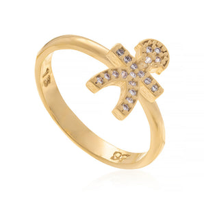 GOLD RING WITH ZIRCONIA