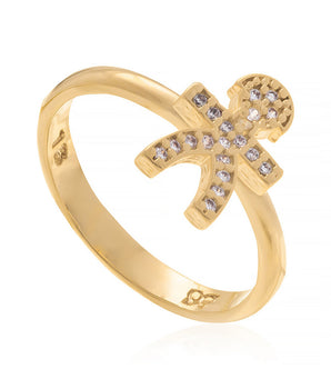 GOLD RING WITH ZIRCONIA