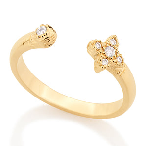 GOLD RING WITH ZIRCONIA
