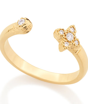 GOLD RING WITH ZIRCONIA