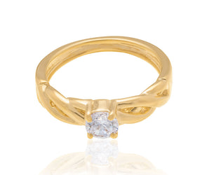 GOLD RING WITH ZIRCONIA