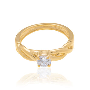 GOLD RING WITH ZIRCONIA