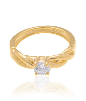 GOLD RING WITH ZIRCONIA