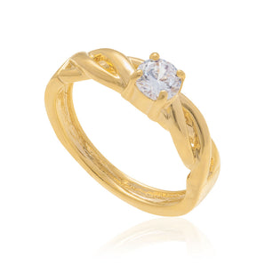 GOLD RING WITH ZIRCONIA