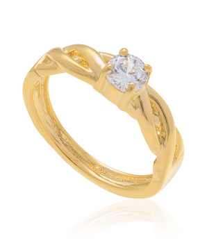 GOLD RING WITH ZIRCONIA