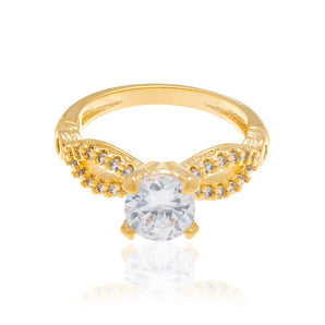GOLD RING WITH ZIRCONIA