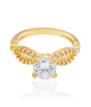 GOLD RING WITH ZIRCONIA